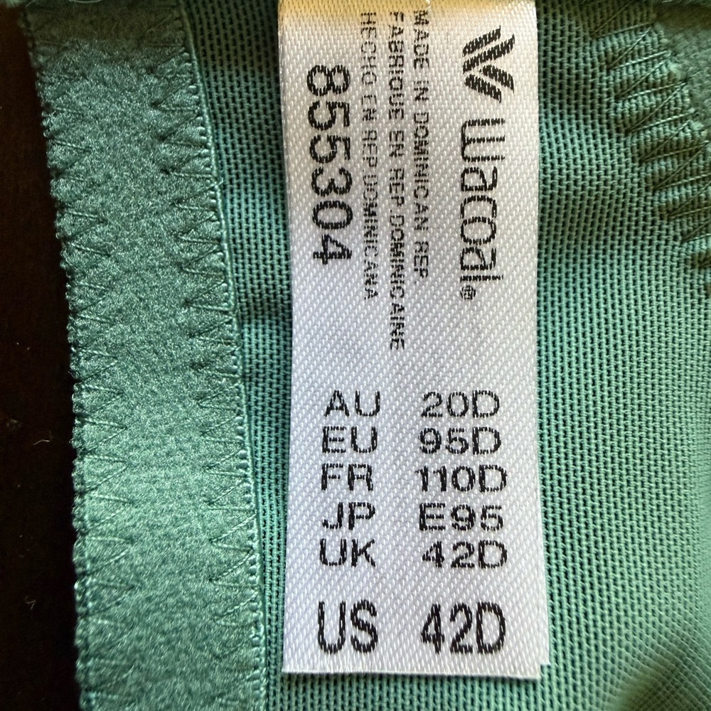 Wacoal 42D Evocative Edge Full Figure Bra Underwire Semi Sheer 855304 NWT - Picture 5 of 9